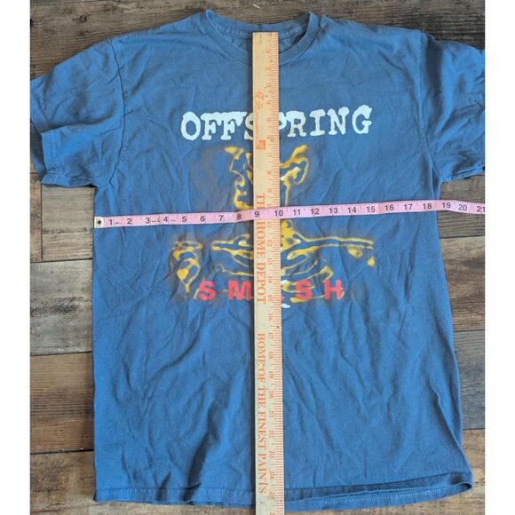 The Offspring "Smash" Album Art T-shirt Medium Blue Skeleton Band Tee - Picture 3 of 4